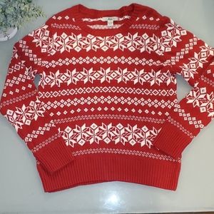 Bass Red Christmas 🎄 sweater sz Large